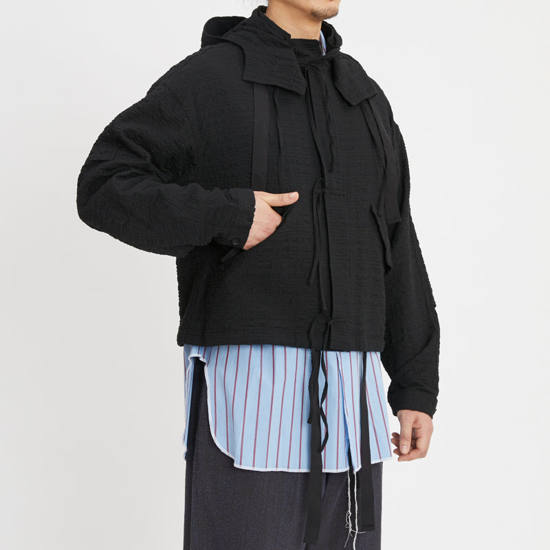 Chopped Fish Jacket - Black Puckered