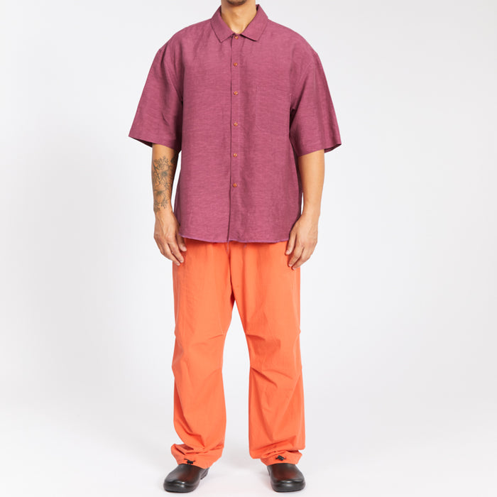 Sage Shirt - Magenta Viscose Linen