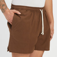 MT Short - Brown Puckered Cotton