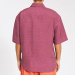 Sage Shirt - Magenta Viscose Linen