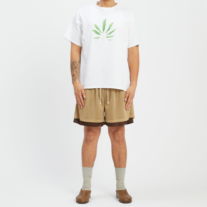 Reversible Ball Short - Tan & Brown Mesh