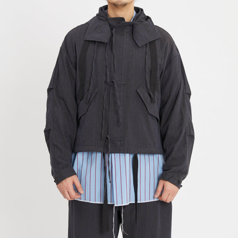 Chopped Fish Jacket - Brown/Blue Nap