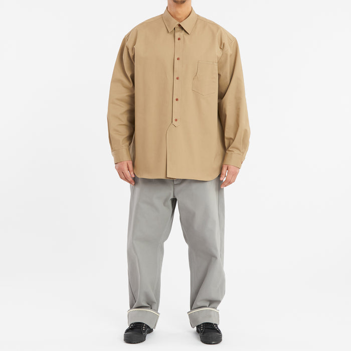 Savant Shirt - Organic Cotton Khaki Twill
