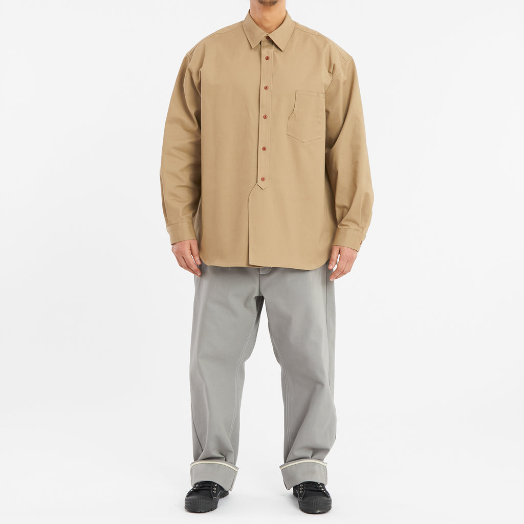 Savant Shirt - Organic Cotton Khaki Twill