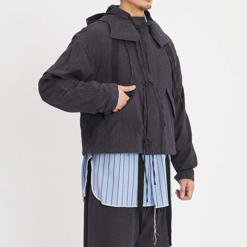 Chopped Fish Jacket - Brown/Blue Nap