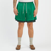 Reversible Ball Short - Kelly & Forest Green Mesh