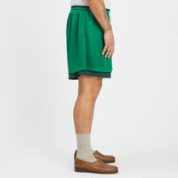 Reversible Ball Short - Kelly & Forest Green Mesh