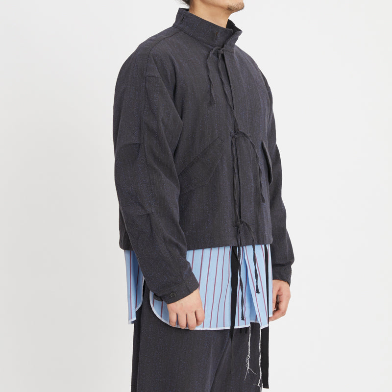 Chopped Fish Jacket - Brown/Blue Nap