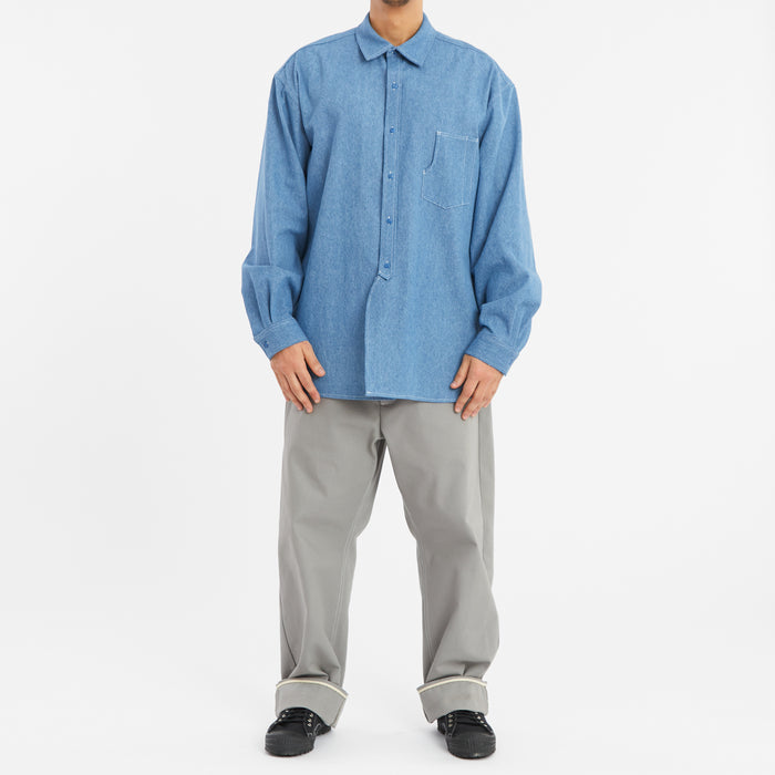 Savant Shirt - Light Blue Denim Cotton