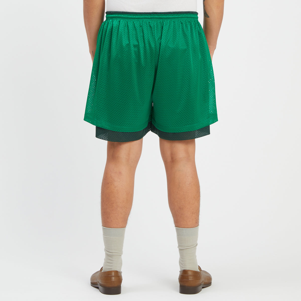 Reversible Ball Short - Kelly & Forest Green Mesh