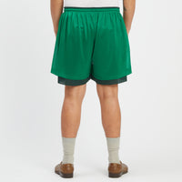 Reversible Ball Short - Kelly & Forest Green Mesh