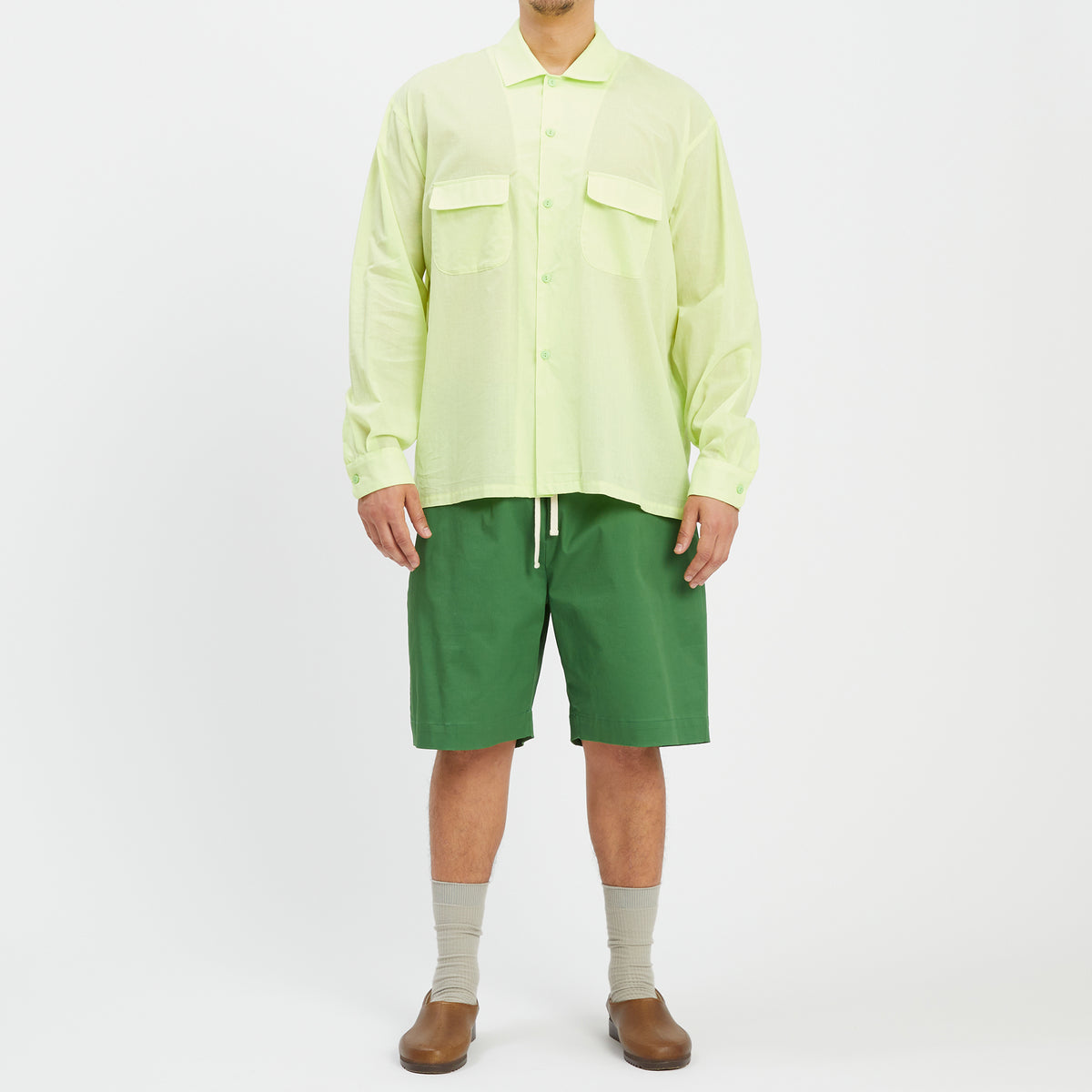Warrick Shirt - Lime Translucent Cotton