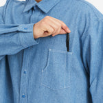 Savant Shirt - Light Blue Denim Cotton