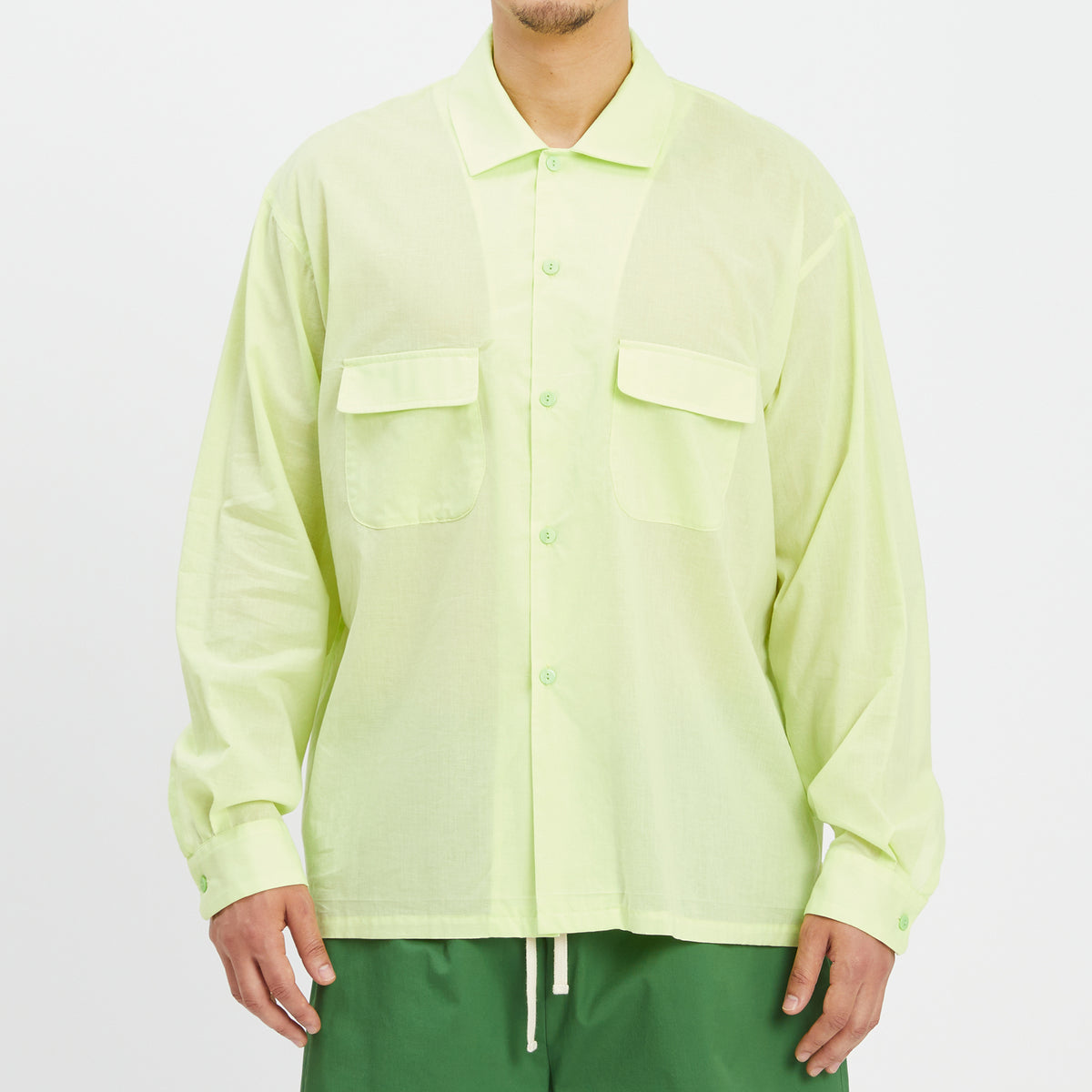 Warrick Shirt - Lime Translucent Cotton