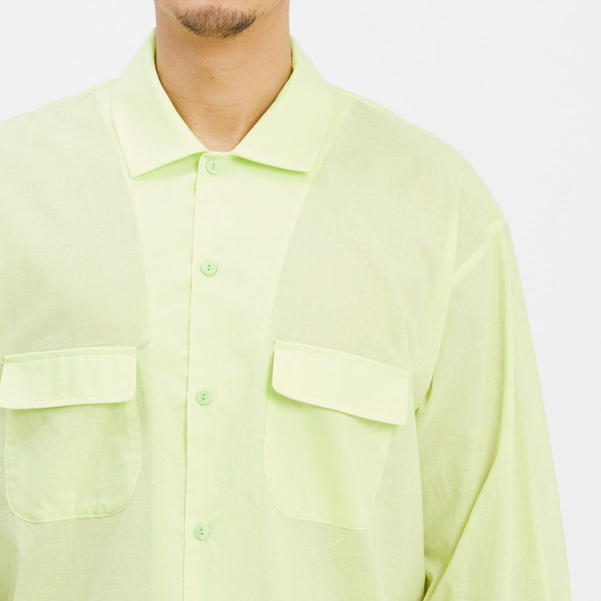 Warrick Shirt - Lime Translucent Cotton