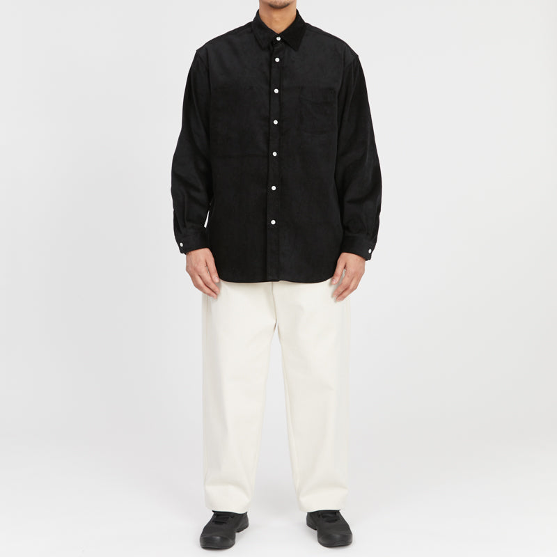 Dexter Shirt - Black Thin Wale Cotton Corduroy