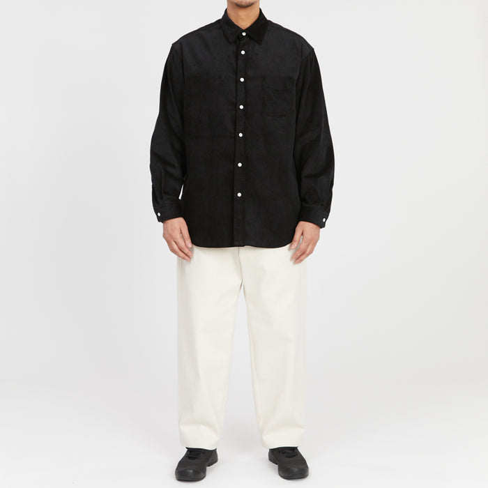 Dexter Shirt - Black Thin Wale Cotton Corduroy