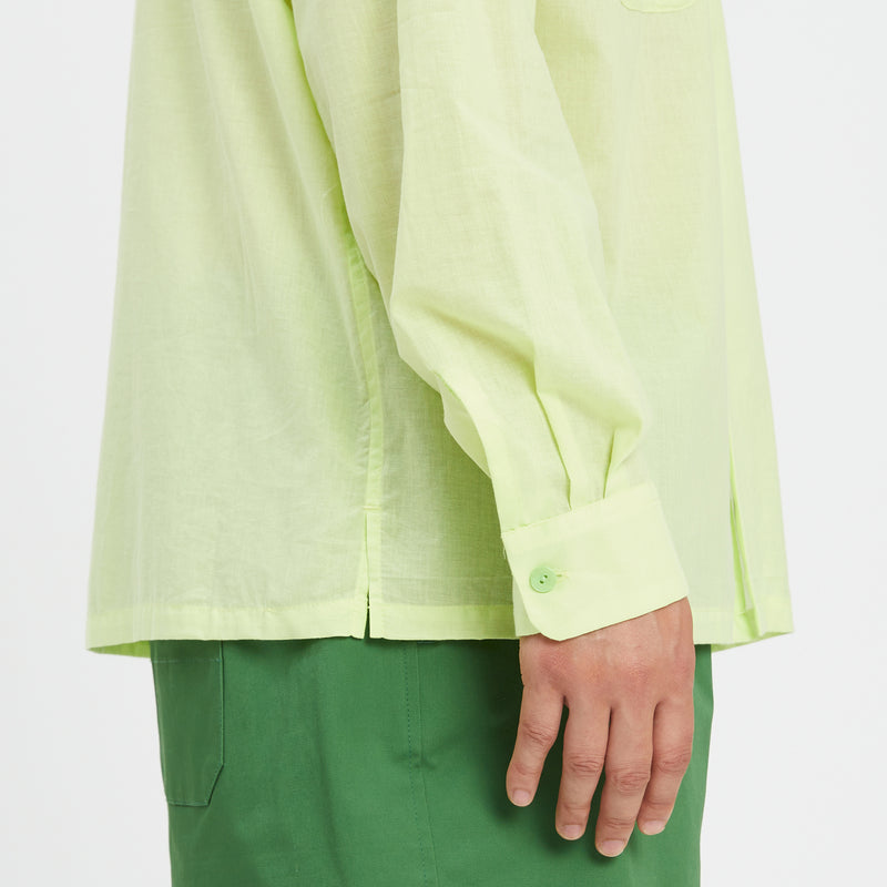 Warrick Shirt - Lime Translucent Cotton