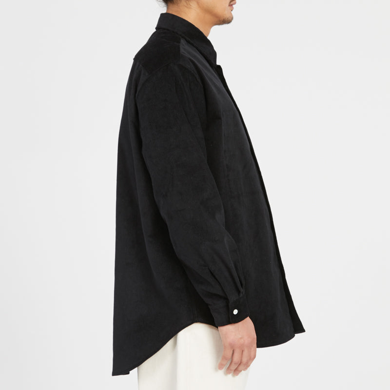 Dexter Shirt - Black Thin Wale Cotton Corduroy