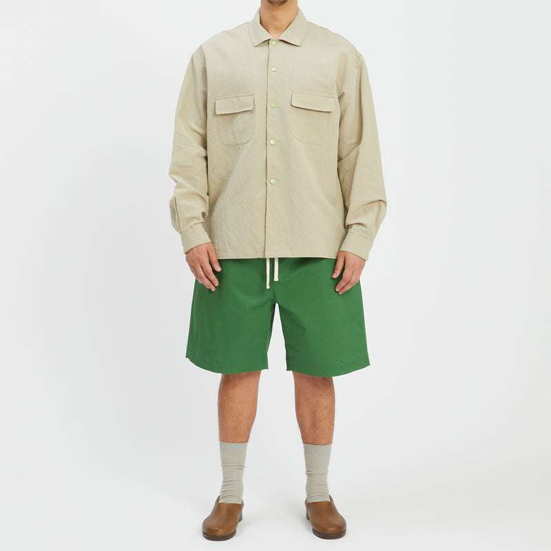 Warrick Shirt - Beige Linen/Cotton