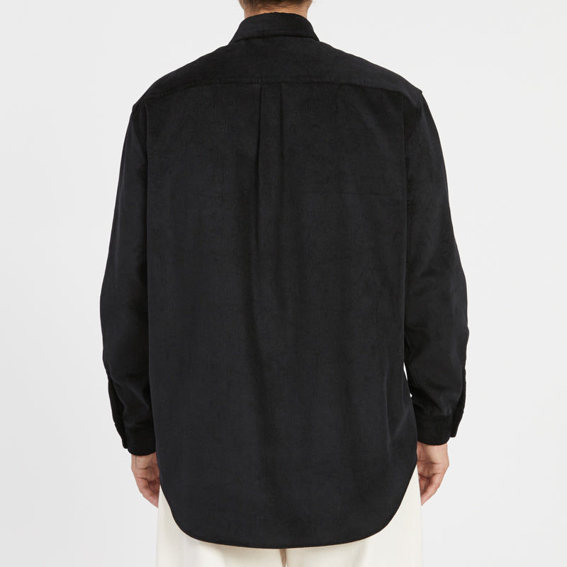Dexter Shirt - Black Thin Wale Cotton Corduroy