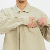 Warrick Shirt - Beige Linen/Cotton