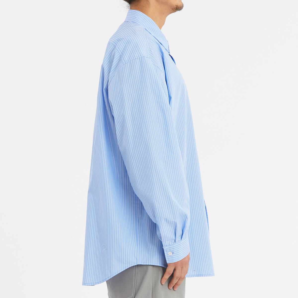 Savant Shirt - Blue & White Striped Cotton