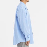 Savant Shirt - Blue & White Striped Cotton