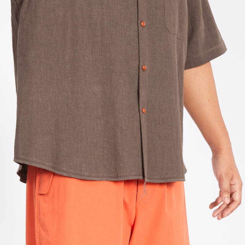 Sage Shirt - Brown Ramie