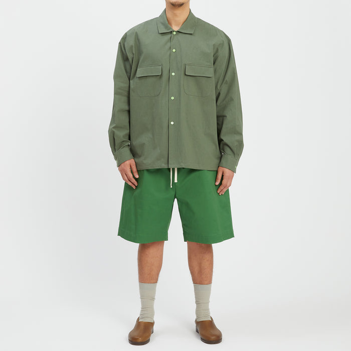 Warrick Shirt - Olive Cotton