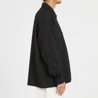 Park Shirt/Jacket - Black Tropical Wool