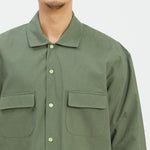 Warrick Shirt - Olive Cotton