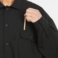 Park Shirt/Jacket - Black Tropical Wool