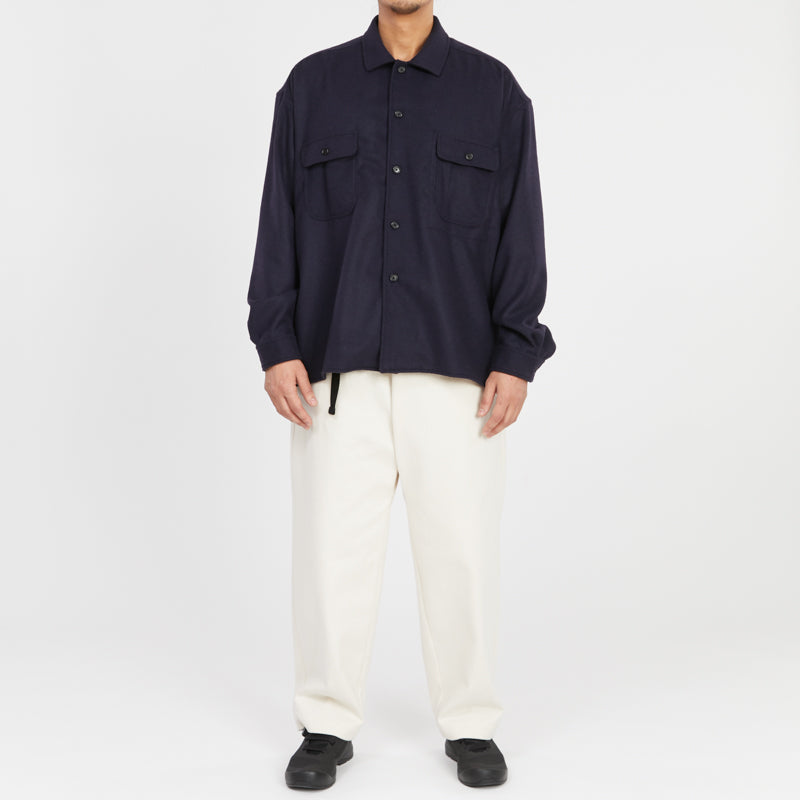 Park Shirt/Jacket - Navy Camel Hair