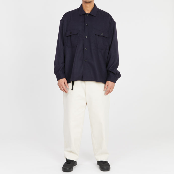 Park Shirt/Jacket - Navy Camel Hair