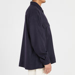 Park Shirt/Jacket - Navy Camel Hair