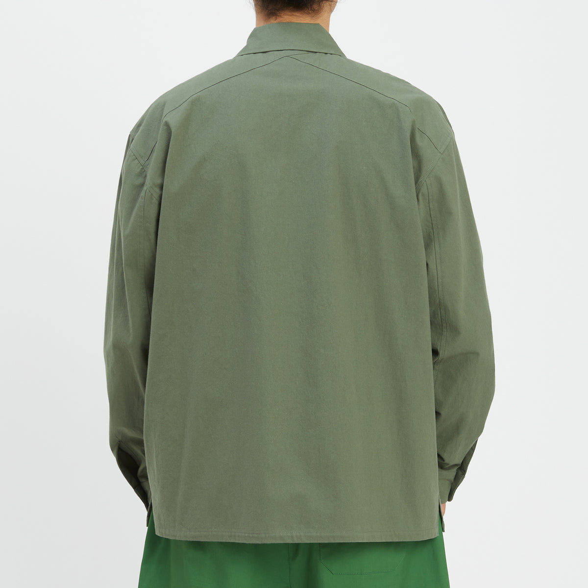 Warrick Shirt - Olive Cotton