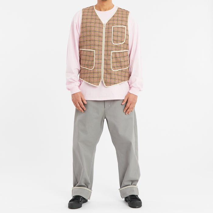 Yukon Vest - MOON Tan & Purple Plaid Tweed Wool