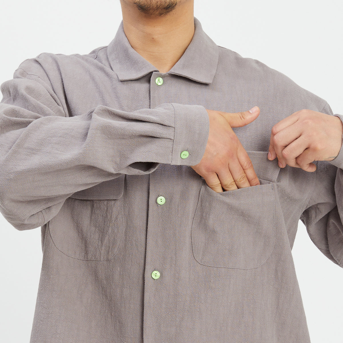 Warrick Shirt - Grey Ramie