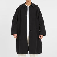 Mountain Trench Coat - Black Waxed Cotton/Nylon WR