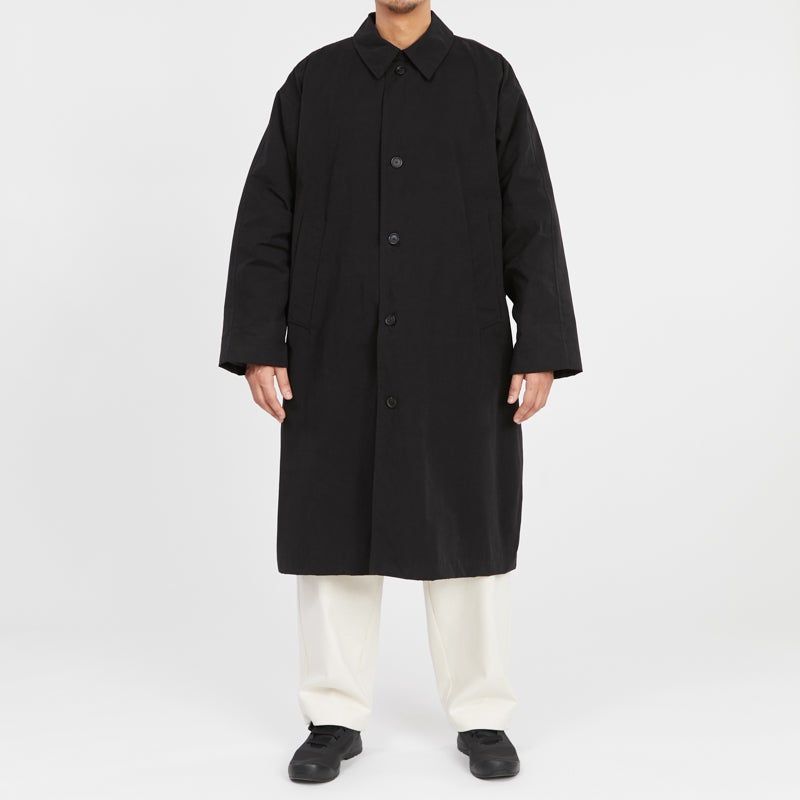 Mountain Trench Coat - Black Waxed Cotton/Nylon WR