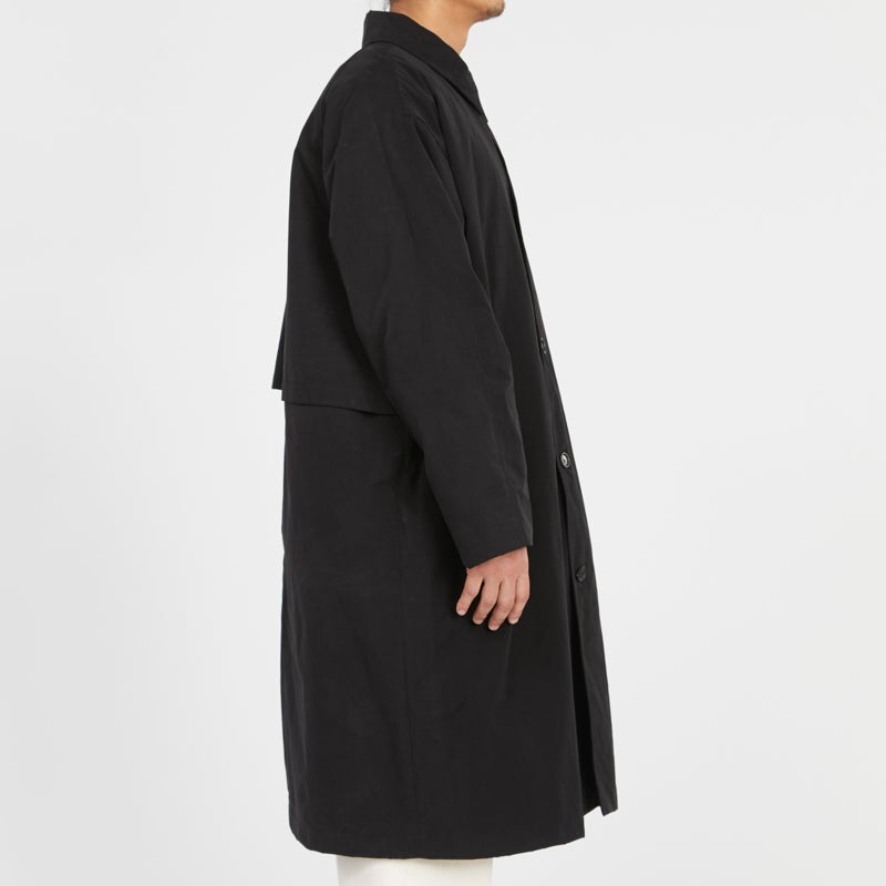 Mountain Trench Coat - Black Waxed Cotton/Nylon WR