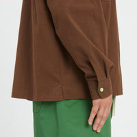 Warrick Shirt - Brown Puckered Cotton
