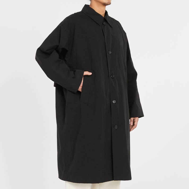 Mountain Trench Coat - Black Waxed Cotton/Nylon WR – s.k. manor hill