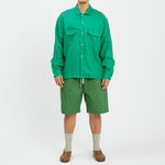 Warrick Shirt - Kelly Green Linen/Rayon