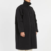 Mountain Trench Coat - Black Waxed Cotton/Nylon WR