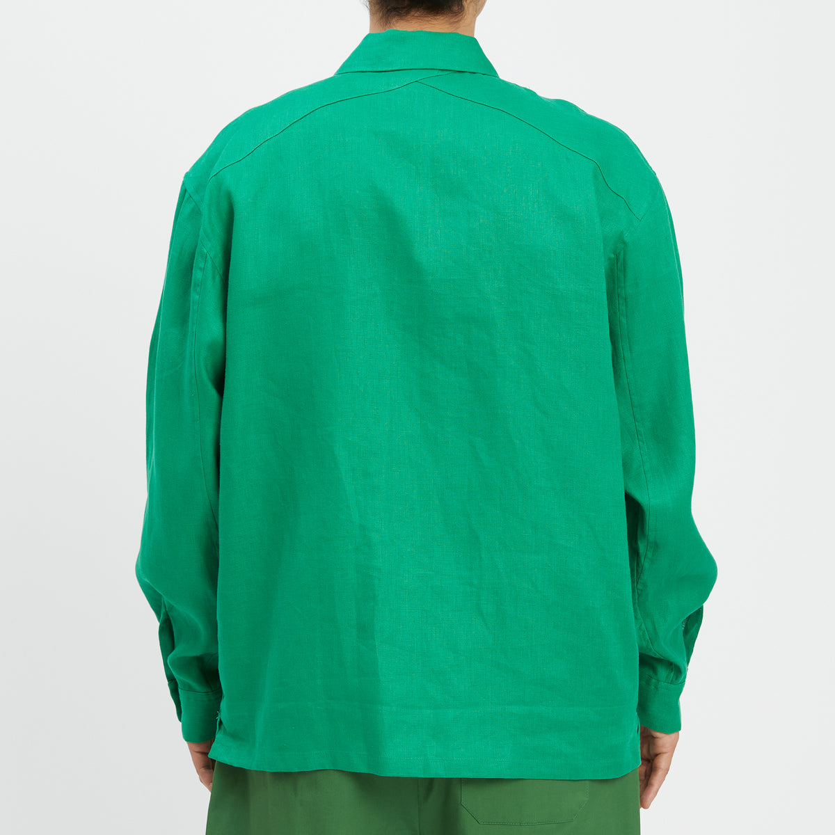 Warrick Shirt - Kelly Green Linen/Rayon