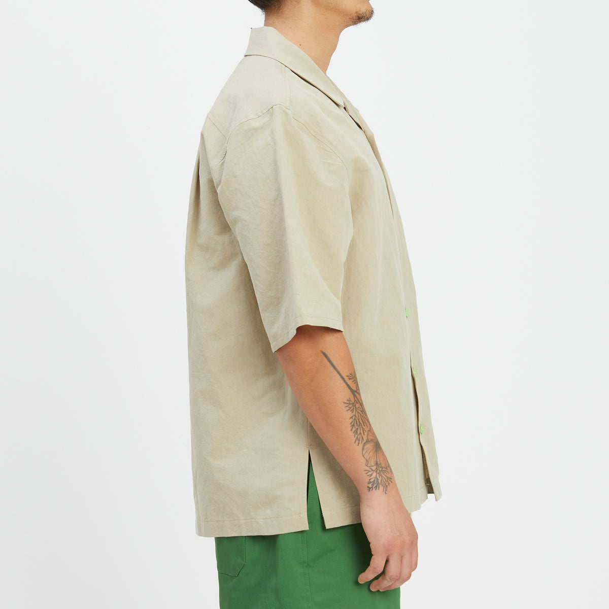 Aloha Shirt - Beige Linen / Cotton