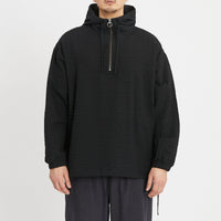 Pod Pullover Jacket - Black Puckered