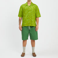 Aloha Shirt - Green Marble Cotton